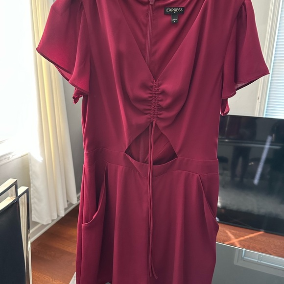 Express Pink Flutter Sleeve One Piece - Picture 4 of 5